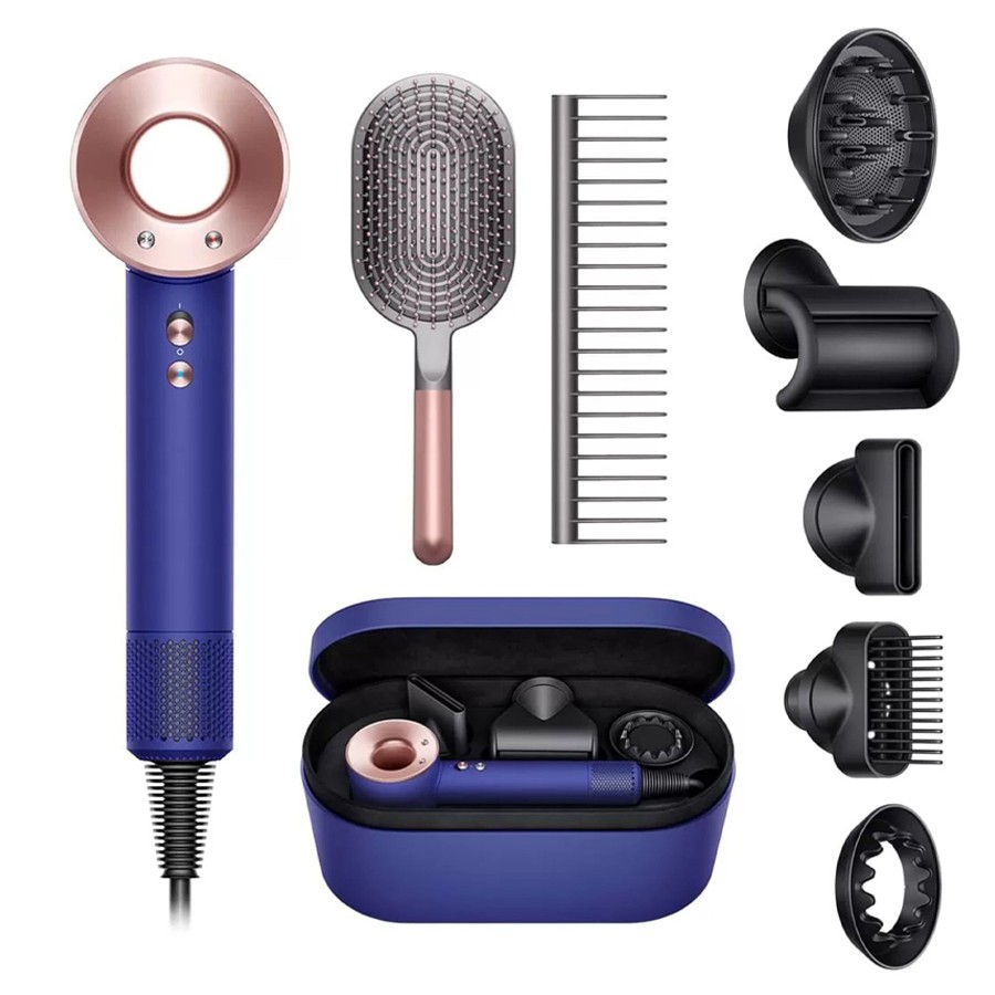 Dyson Supersonic HD07 с набором расчесок Blue/Rose с кейсом
